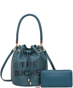 The Bucket Hobo Bag with Wallet TB-9018W BLUE